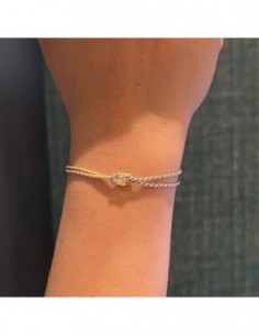 Bracciale Argento Rodiato Rope Nodo Centrale [3137aac5] 2