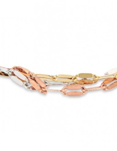Bracciale Argento Rodiato Tre Colori Mirror [7c5aef61]