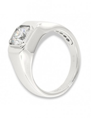 Anello Argento Rodiato Chevalier Zircone Bianco [e6005310]