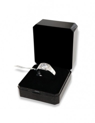 Anello Argento Rodiato Chevalier Zircone Bianco [3f26101d]