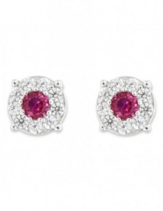 Orecchini Argento Rodiato Punto Luce Magic Fucsia [f1389779]