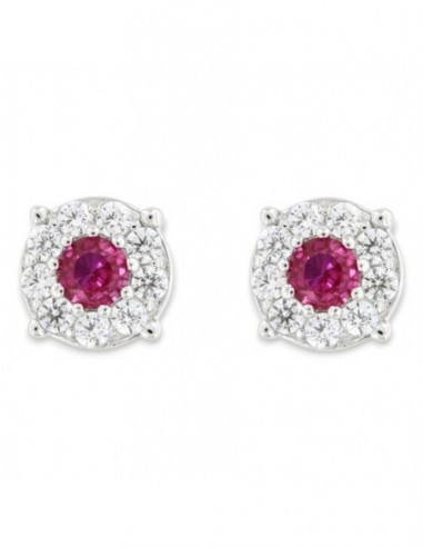 Orecchini Argento Rodiato Punto Luce Magic Fucsia [f1389779]