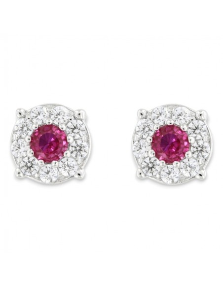 Orecchini Argento Rodiato Punto Luce Magic Fucsia [f1389779]