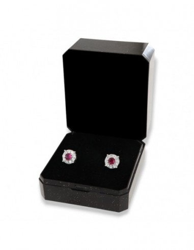 Orecchini Argento Rodiato Punto Luce Magic Fucsia [627f61fa]