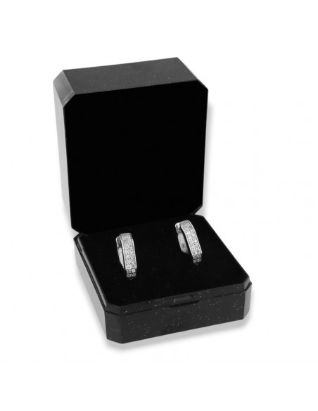 Orecchini Argento Rodiato Cerchi Ovali [8c2c780f]
