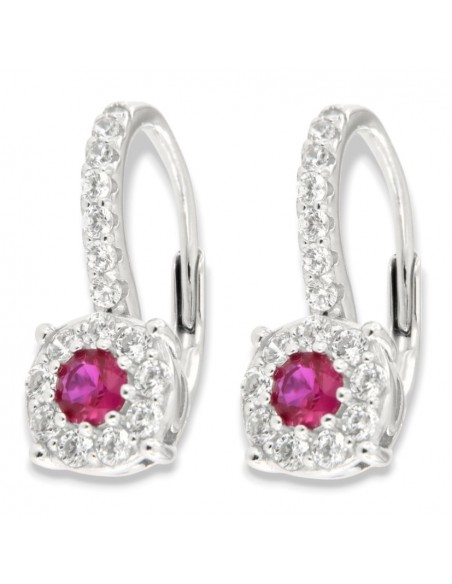 Orecchini Argento Rodiato Monachina Magic Rosso [49bba4dd]