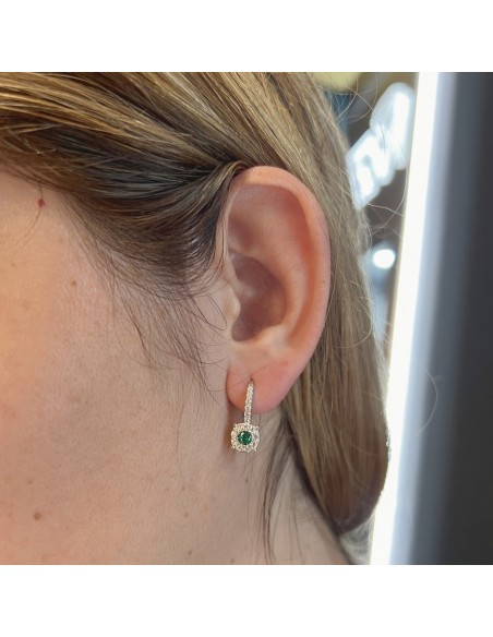 Orecchini Argento Rodiato Monachina Magic Verde [2b40375d]