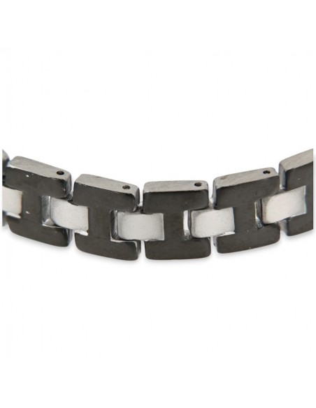 Bracciale Acciaio Piastre Unite Nere [6562d31d]