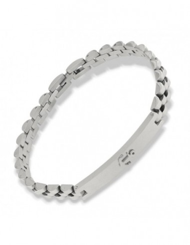 Bracciale Acciaio Piastra Centrale Ancora Maglia Jubilee [ec2e249e]