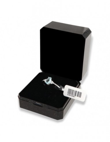 Anello Argento Rodiato Principessa Celeste Goccia Zirconi Laterali [b6d3791f]