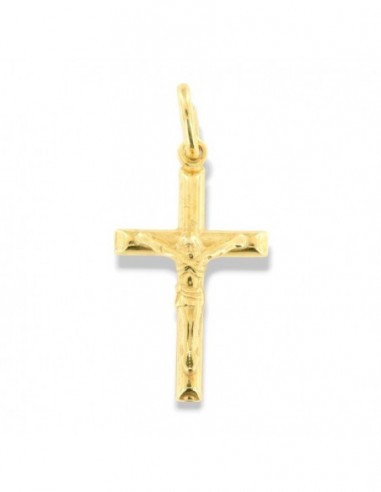 Ciondolo Argento Dorato Croce Gesù Rilievo [287acf3c]