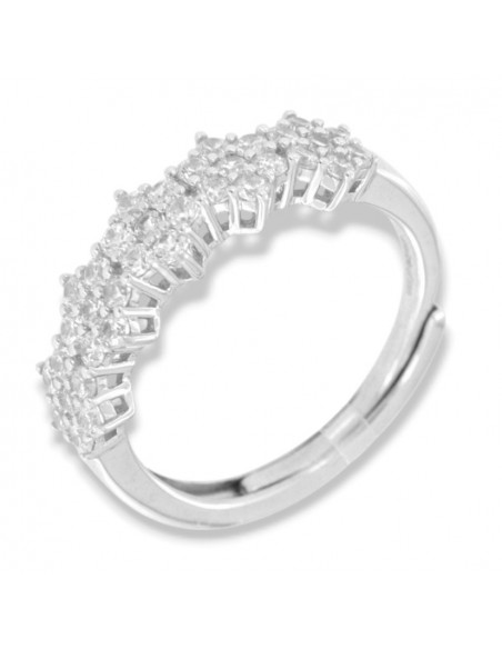 Anello Argento Rodiato Riviera Magic Zirconi Bianchi [1ebfc039]