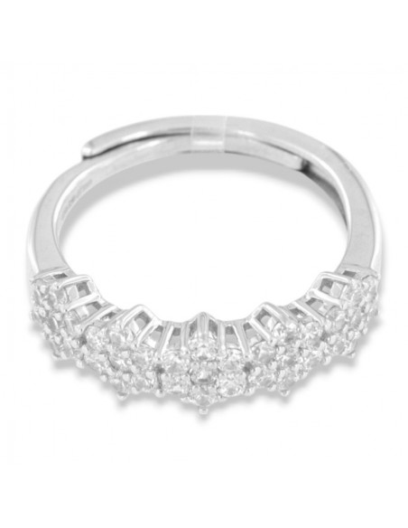 Anello Argento Rodiato Riviera Magic Zirconi Bianchi [75d4052e]