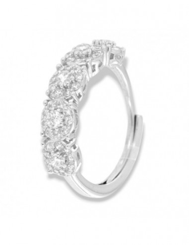 Anello Argento Rodiato Riviera Magic 5 Pietre [9e984c9c]