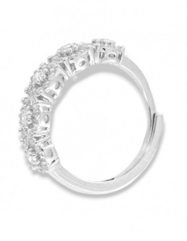 Anello Argento Rodiato Riviera Magic 5 Pietre [da804b10]