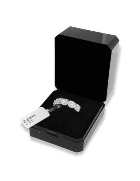 Anello Argento Rodiato Riviera Magic 5 Pietre [03a6081d]