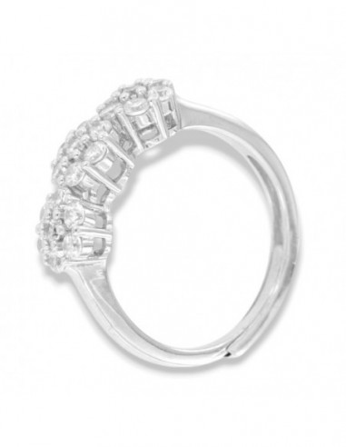 Anello Argento Rodiato Trilogy Magic 6+1 [778603ef]