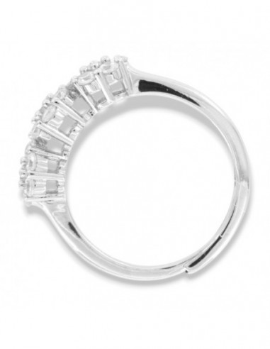 Anello Argento Rodiato Trilogy Magic 6+1 [c09bc2eb]