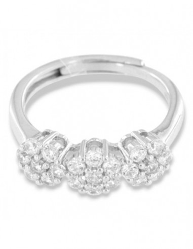 Anello Argento Rodiato Trilogy Magic 6+1 [19bd81e6]