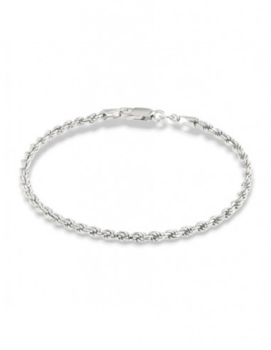 Bracciale Argento Rodiato Maglia Rope 5,50Gr [5e5ce264]