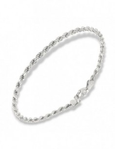 Bracciale Argento Rodiato Maglia Rope 3,56gr [b9058064]