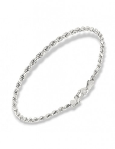 Bracciale Argento Rodiato Maglia Rope 3,56gr [b9058064]