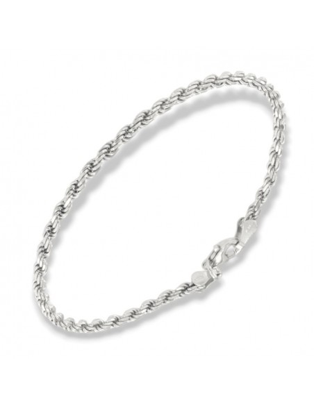 Bracciale Argento Rodiato Maglia Rope 3,56gr [b9058064]