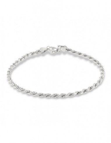 Bracciale Argento Rodiato Maglia Rope 3,56gr [94d19a9c]