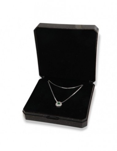 Collana Argento Rodiato Punto Luce Magic Verde 3MM [594f0d1a]