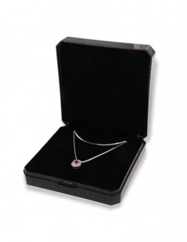 Collana Argento Rodiato Punto Luce Magic Fucsia 3MM [cc08061f]
