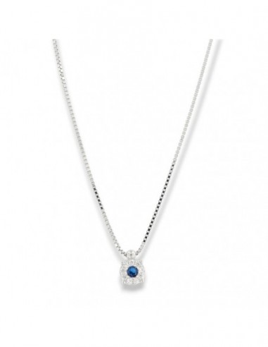 Collana Argento Rodiato Punto Luce Magic Blu 3MM [997b6eb5]