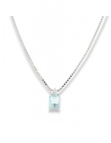 Collana Argento Rodiato Principessa Celeste Rettangolare [43245844]