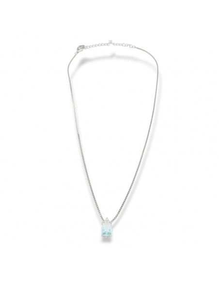 Collana Argento Rodiato Principessa Celeste Rettangolare [e34150aa]