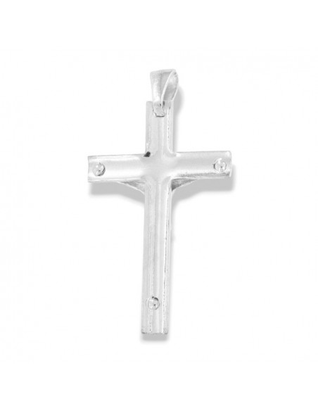 Ciondolo Argento Dorato Croce Satinata Gesù Rilievo [777e3a3d]