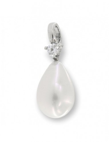 Ciondolo Argento Pendente Goccia Di Perla [6f127129]
