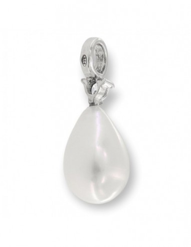 Ciondolo Argento Pendente Goccia Di Perla [44ae4144]