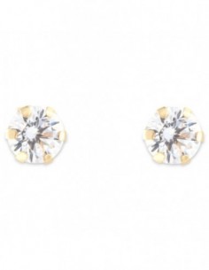 Orecchini Oro Giallo Punto Luce Filigranato 5MM [03a8f54d]