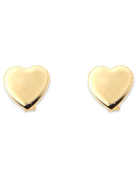 Orecchini Oro Giallo Cuore Piatto [c7ec08f0]
