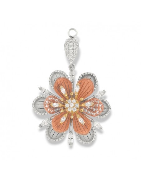 Ciondolo Argento Rodiato Fiore [46414d35]