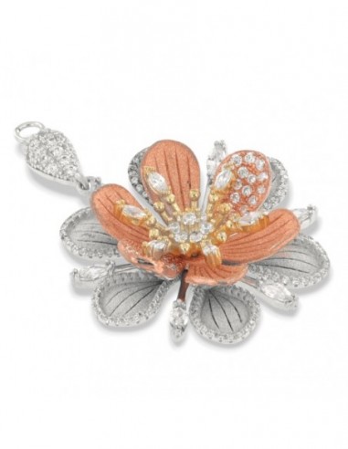 Ciondolo Argento Rodiato Fiore [58a16b29]