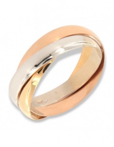 Anello Oro Tre Colori Fedi Intrecciate 4,35 Grammi [6c1d1cbb]
