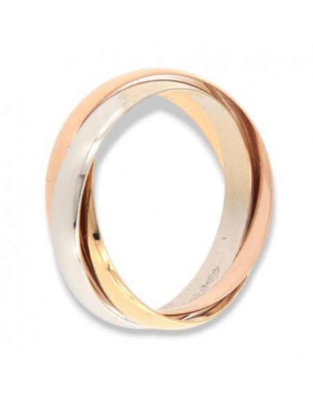 Anello Oro Tre Colori Fedi Intrecciate 4,35 Grammi [694d5ba5]