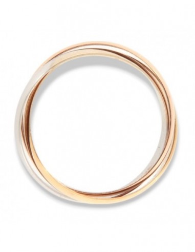 Anello Oro Tre Colori Fedi Intrecciate 4,35 Grammi [de509aa1]