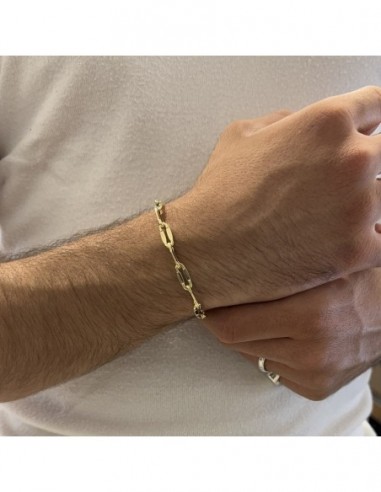 Bracciale Oro Giallo Maglia Ovale Specchiata [3fba0d0e]
