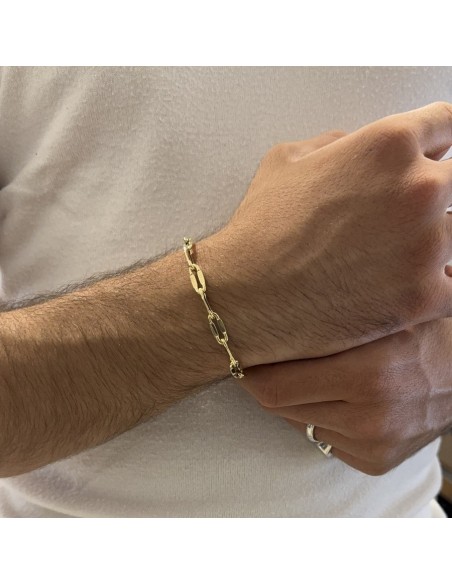 Bracciale Oro Giallo Maglia Ovale Specchiata [3fba0d0e]