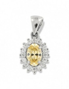 Ciondolo Oro Bianco Principessa Gialla [87b23772]