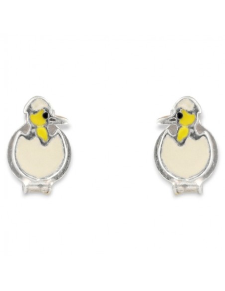 ORECCHINI ARGENTO RODIATO PULCINI SMALTATI [2d9e14d7]