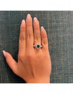 Anello Argento Rodiato Eternity Principessa Verde [176d259e] 2