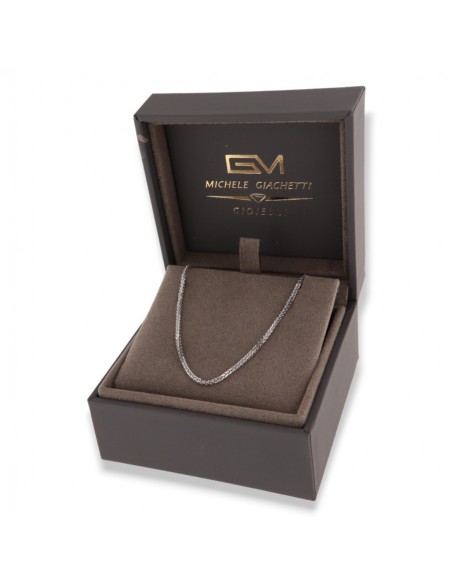 Collana Oro Bianco Quadrispiga 3,12GR [792702fe]