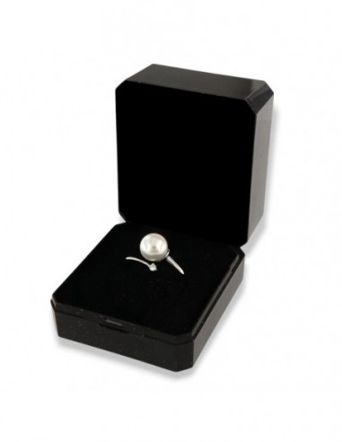 Anello Argento Rodiato Perla Gambo Aperto Zircone [bfe483ff]